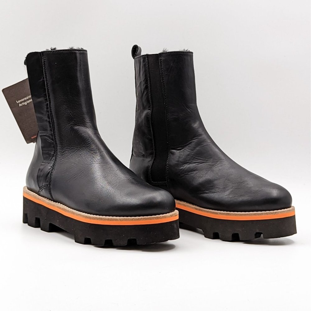 Montelliana 1965 Tamara Genuine Shearling Lined Chelsea Boots size 7-7.5 EUR 38